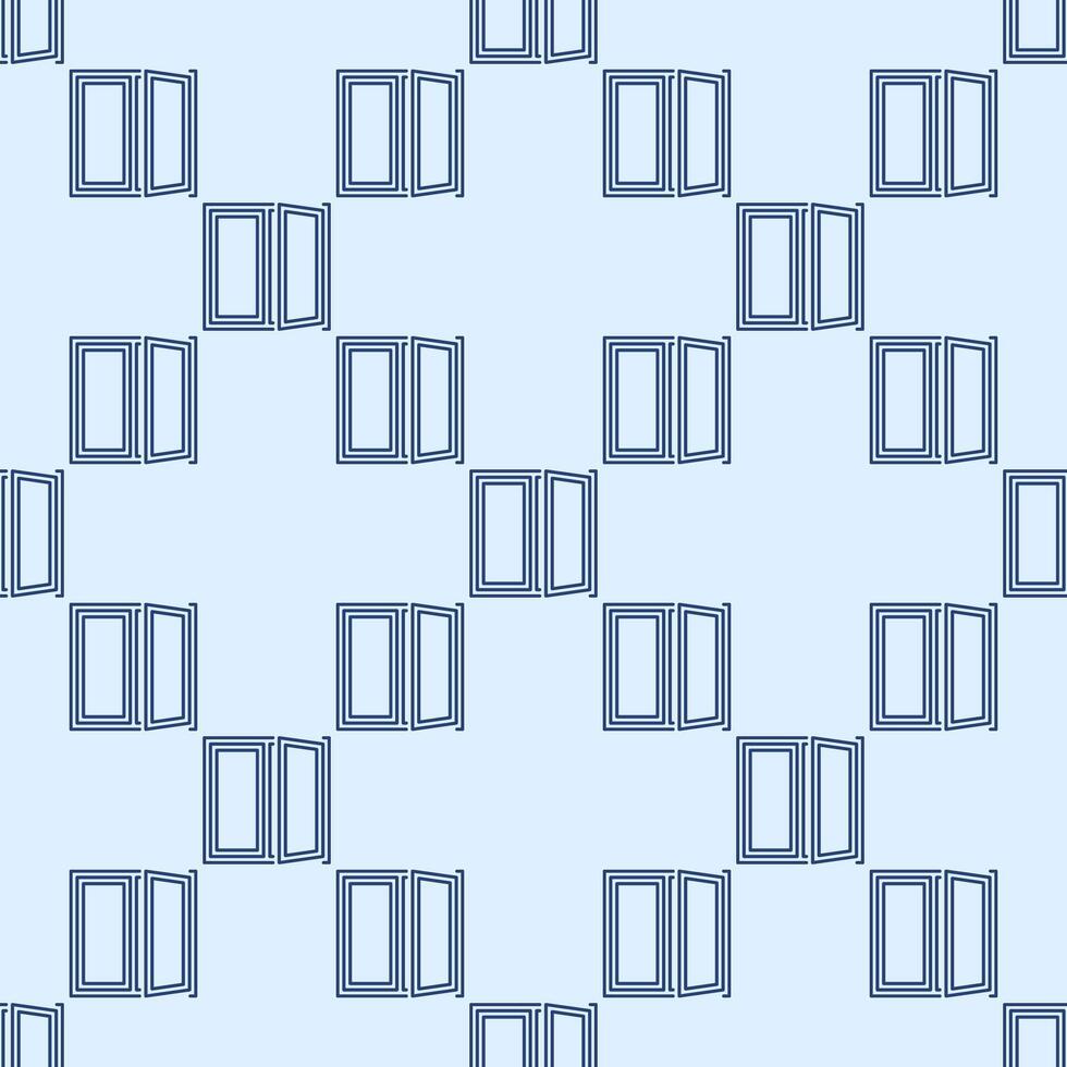 Plastic Window seamless pattern in outline style vector