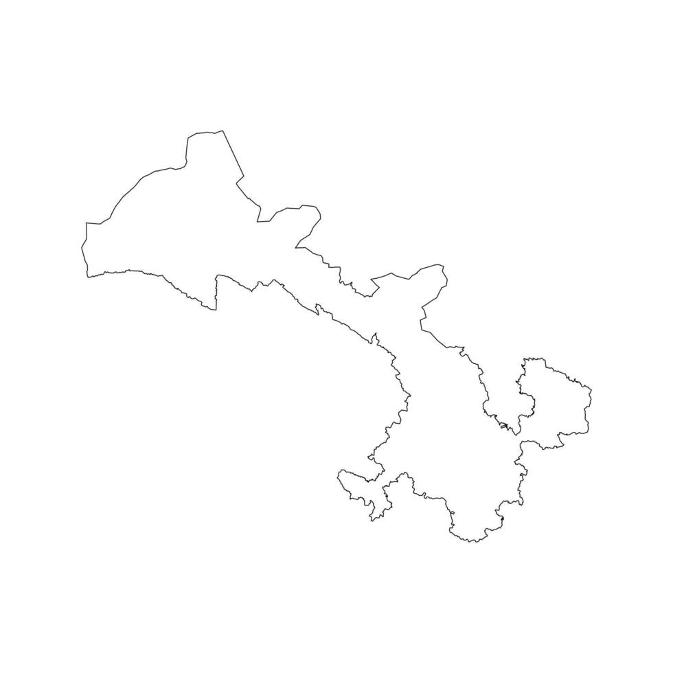 Gansu province, China blank outline map vector