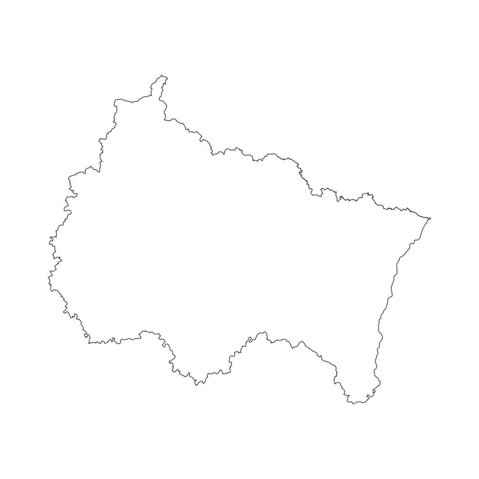 Grand Est region blank outline map vector