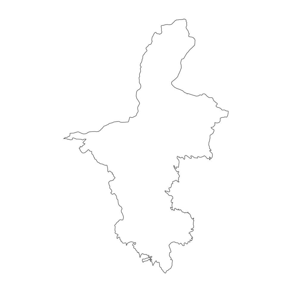 Ningxia Hui province, China blank outline map vector