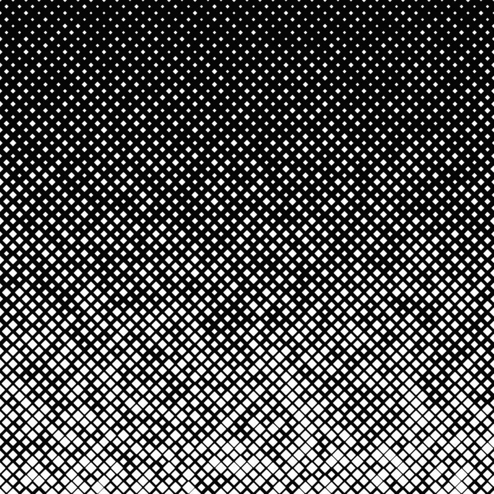 Black and white halftone square pattern background design vector