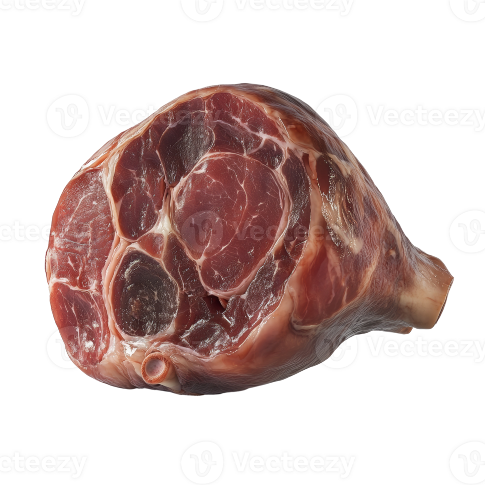 A Single Smoked Ham Hock On White Background png