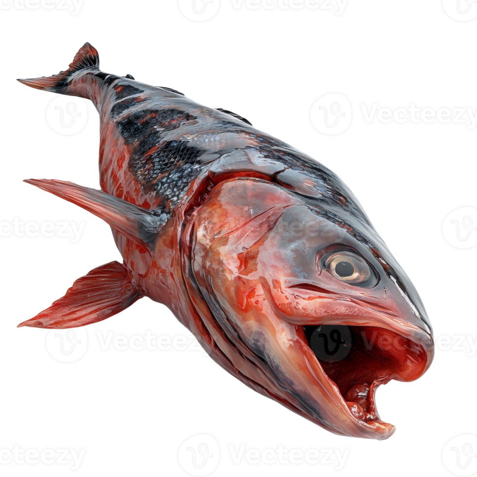 A Vividly Colored Fish Displayed Against A White Background png