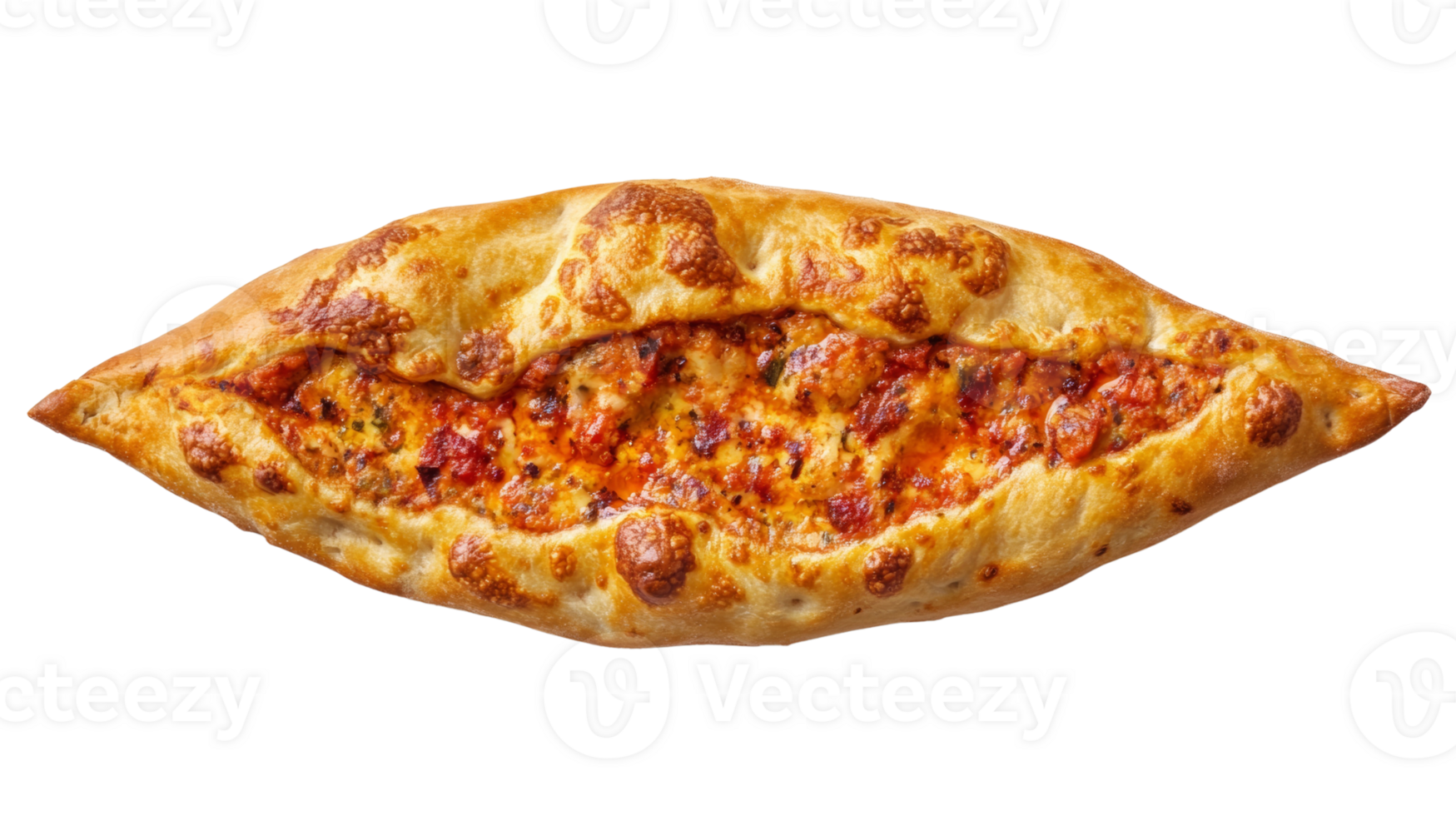 Delicious Baked Bread Filled With Cheese and Tomato Sauce png