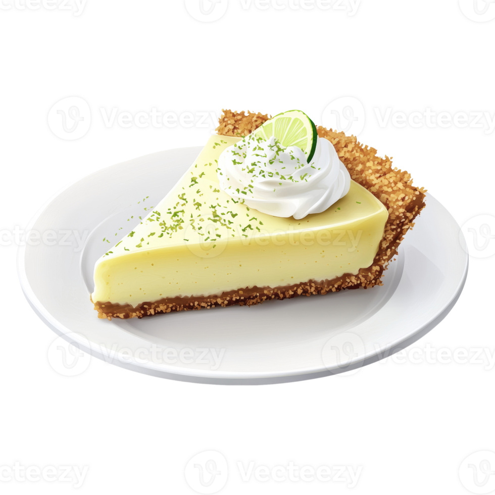 A Slice Of Key Lime Pie With Whipped Cream png