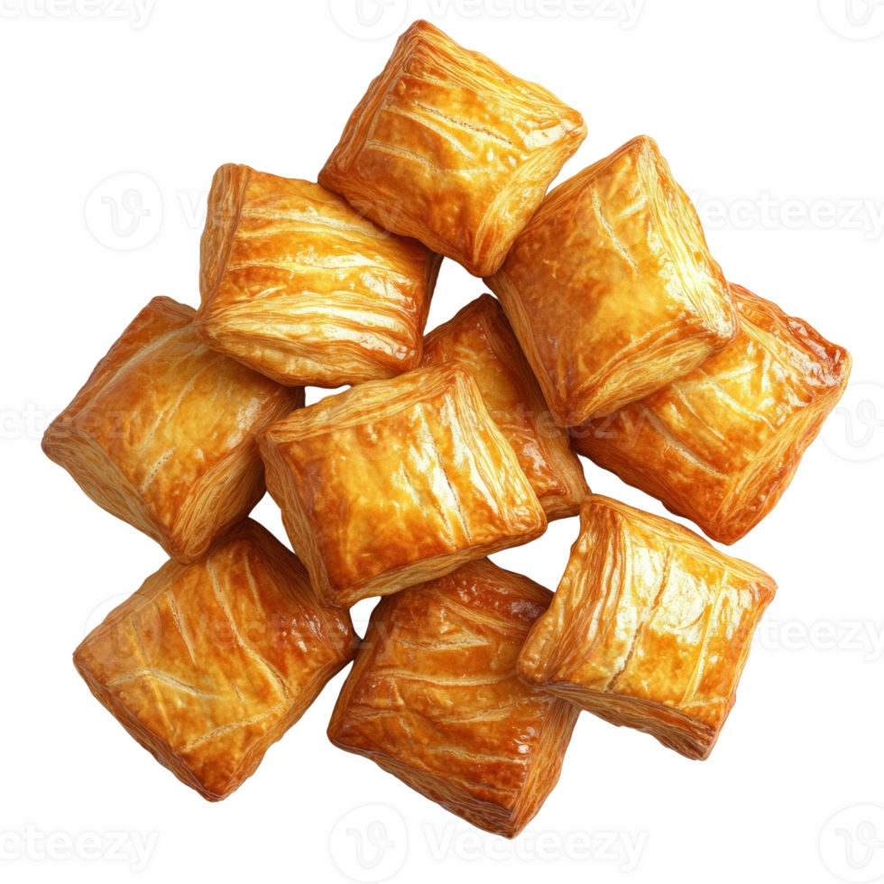 Golden Brown Puff Pastry Squares A Delicious Treat png