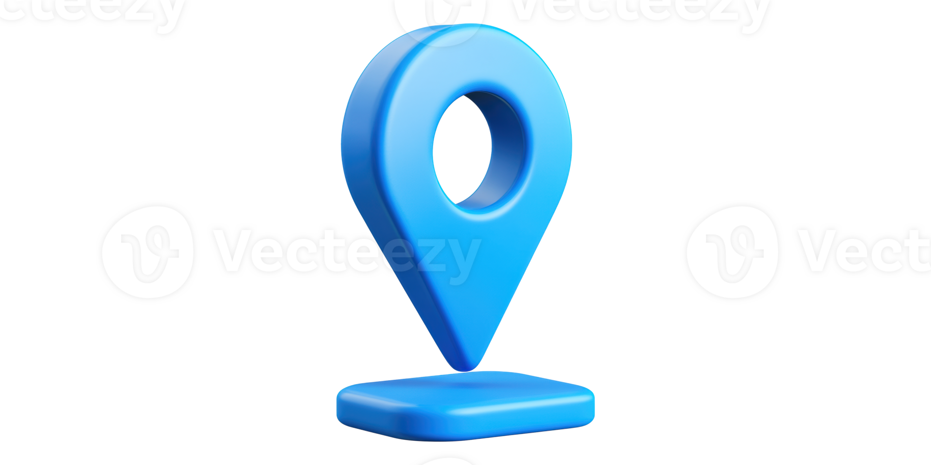 Blue location pin isolated on transparent background png