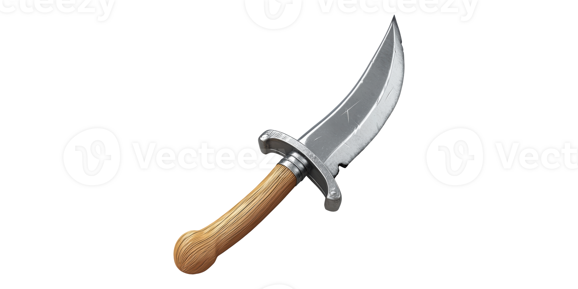 Curved knife isolated on transparent background png