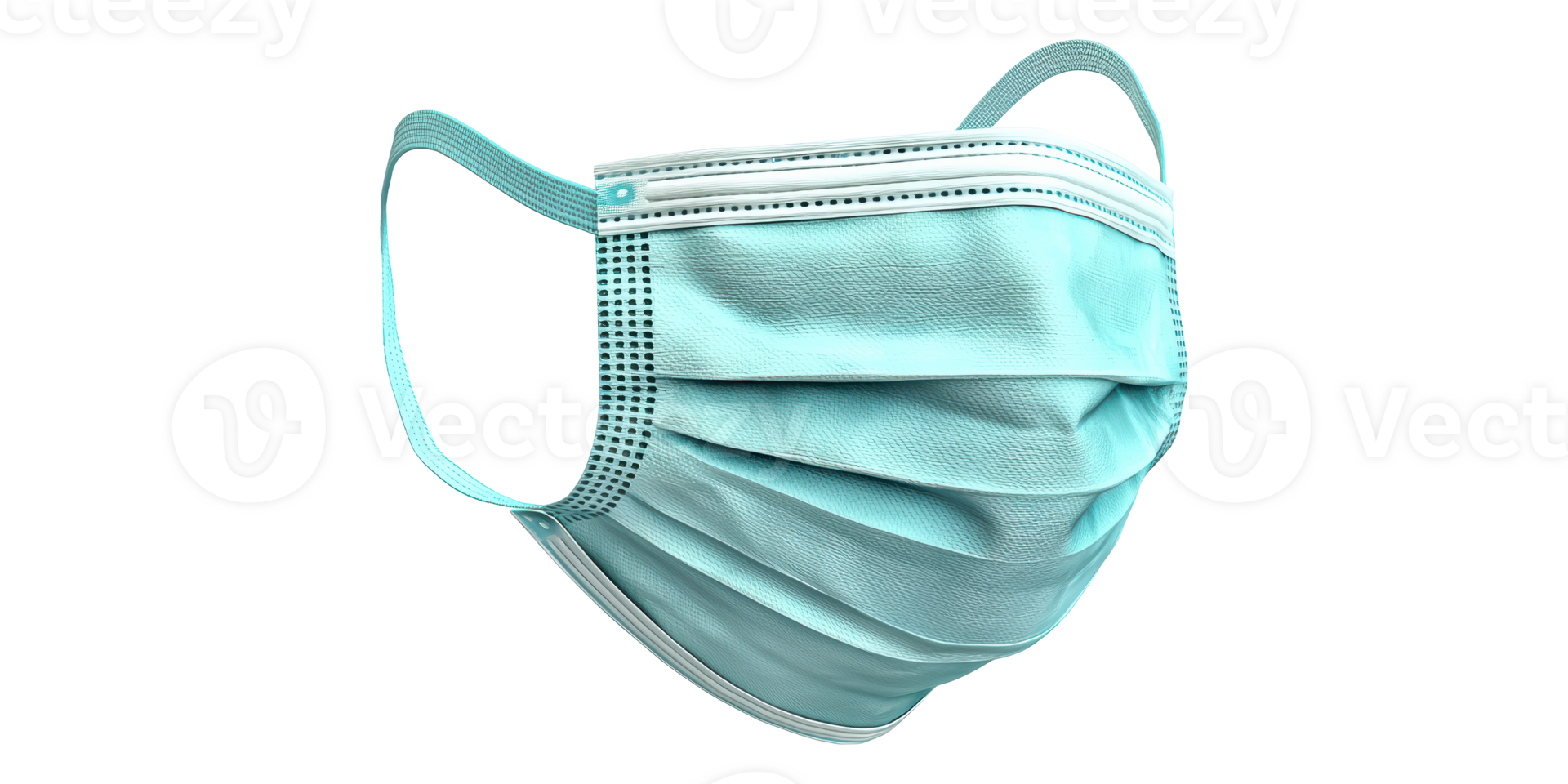 Surgical face mask isolated on transparent background png
