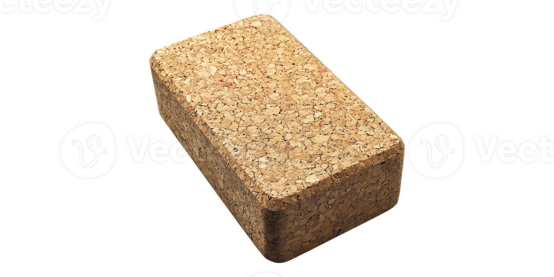 Cork yoga block isolated on transparent background png