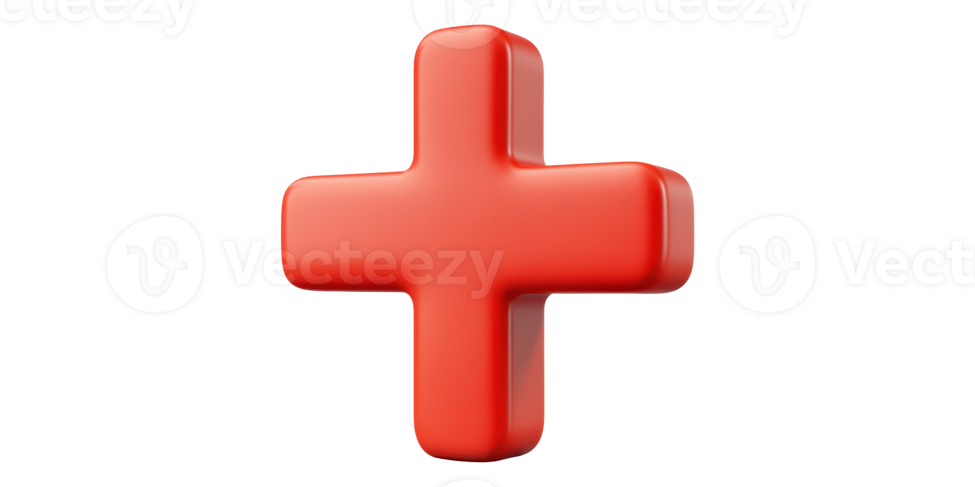 Red plus sign symbol isolated on transparent background png