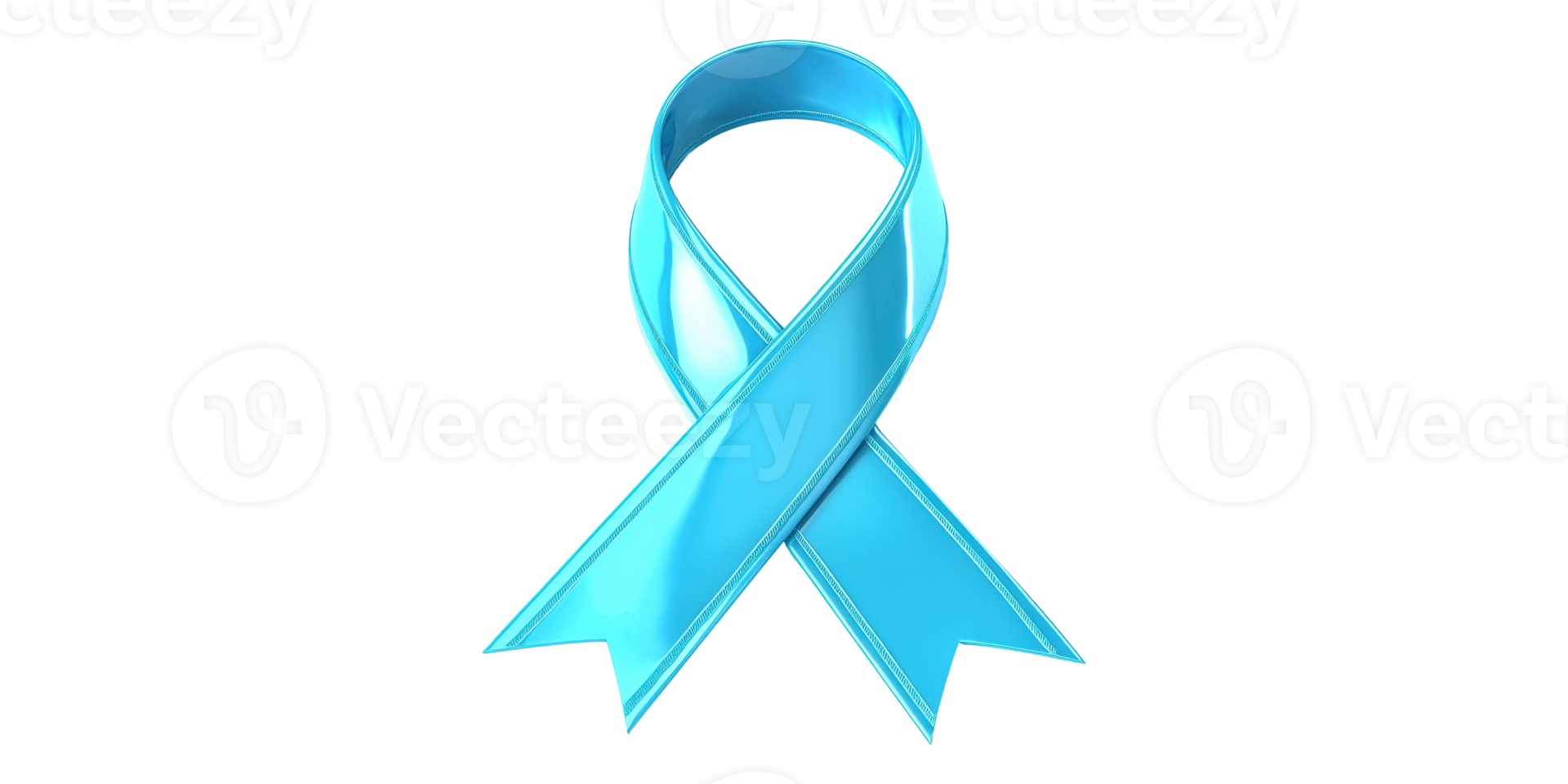 Blue awareness ribbon symbol isolated on transparent background png