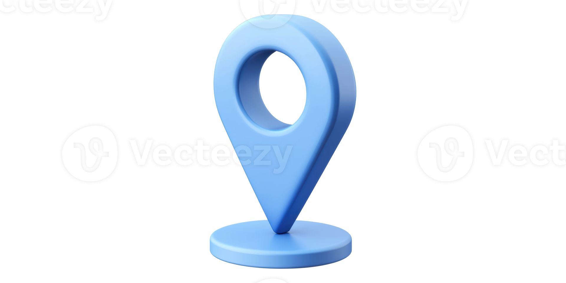 Blue location map pin isolated on transparent background png