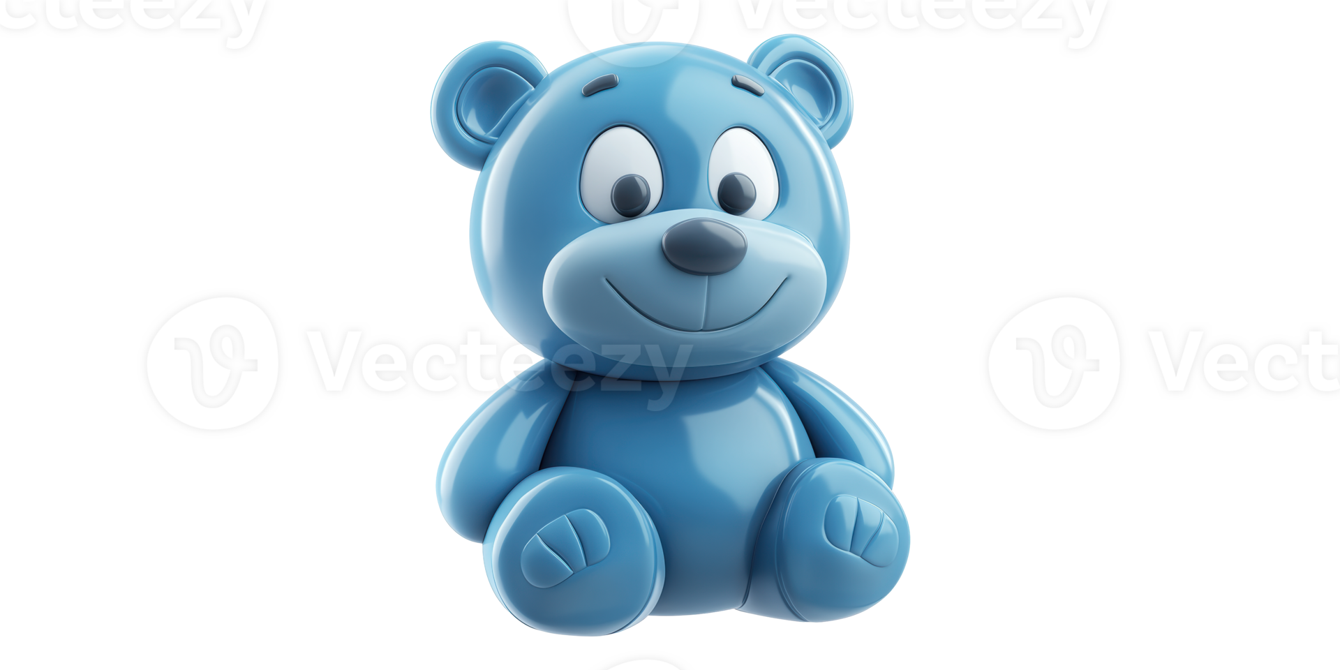 Blue teddy bear toy isolated on transparent background png