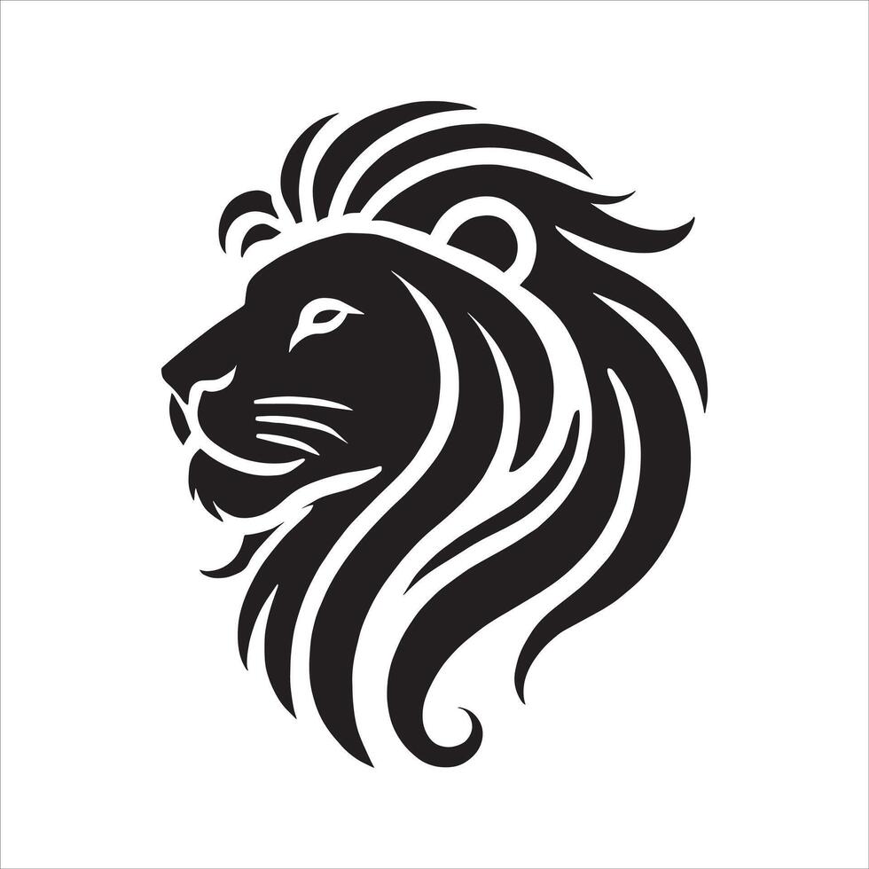 Lion head logo design vector
