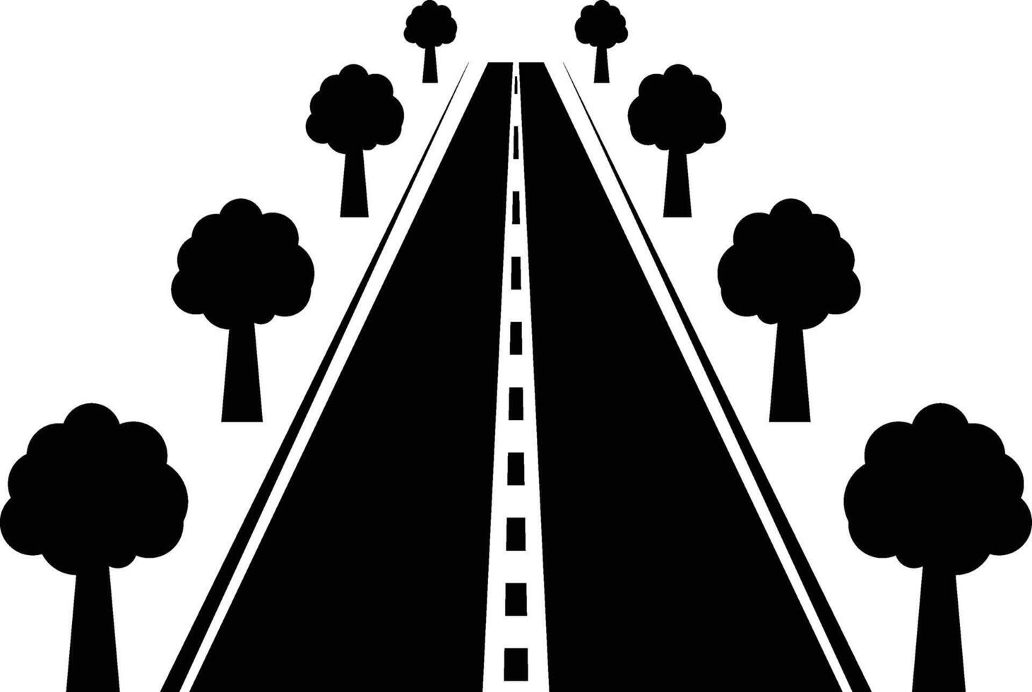 Highway Paved Road Symbol Icon vector