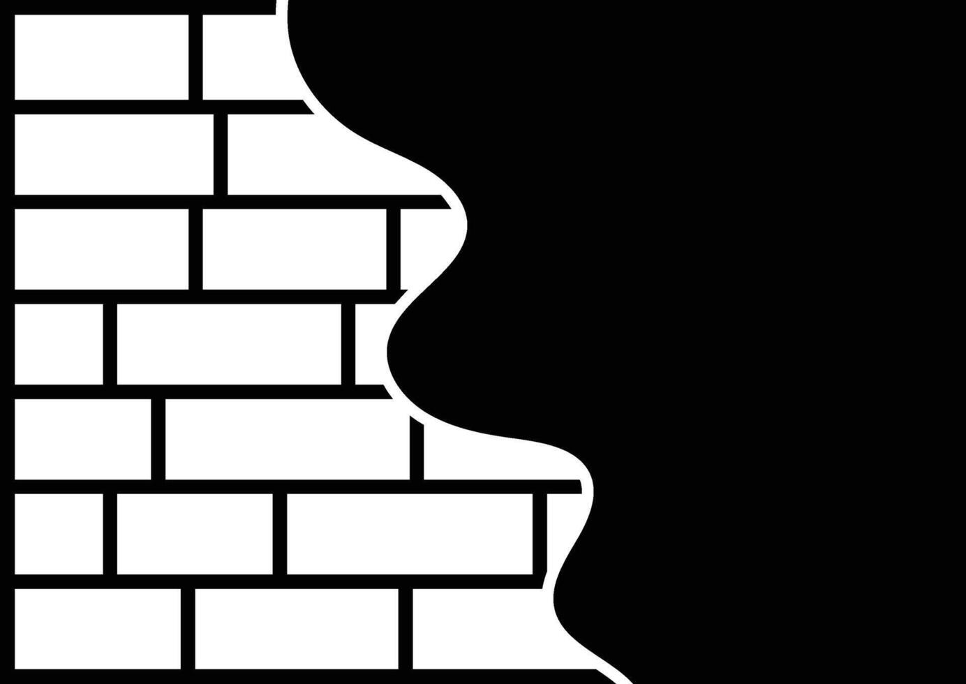 Brick Wall Plaster Symbol Icon vector