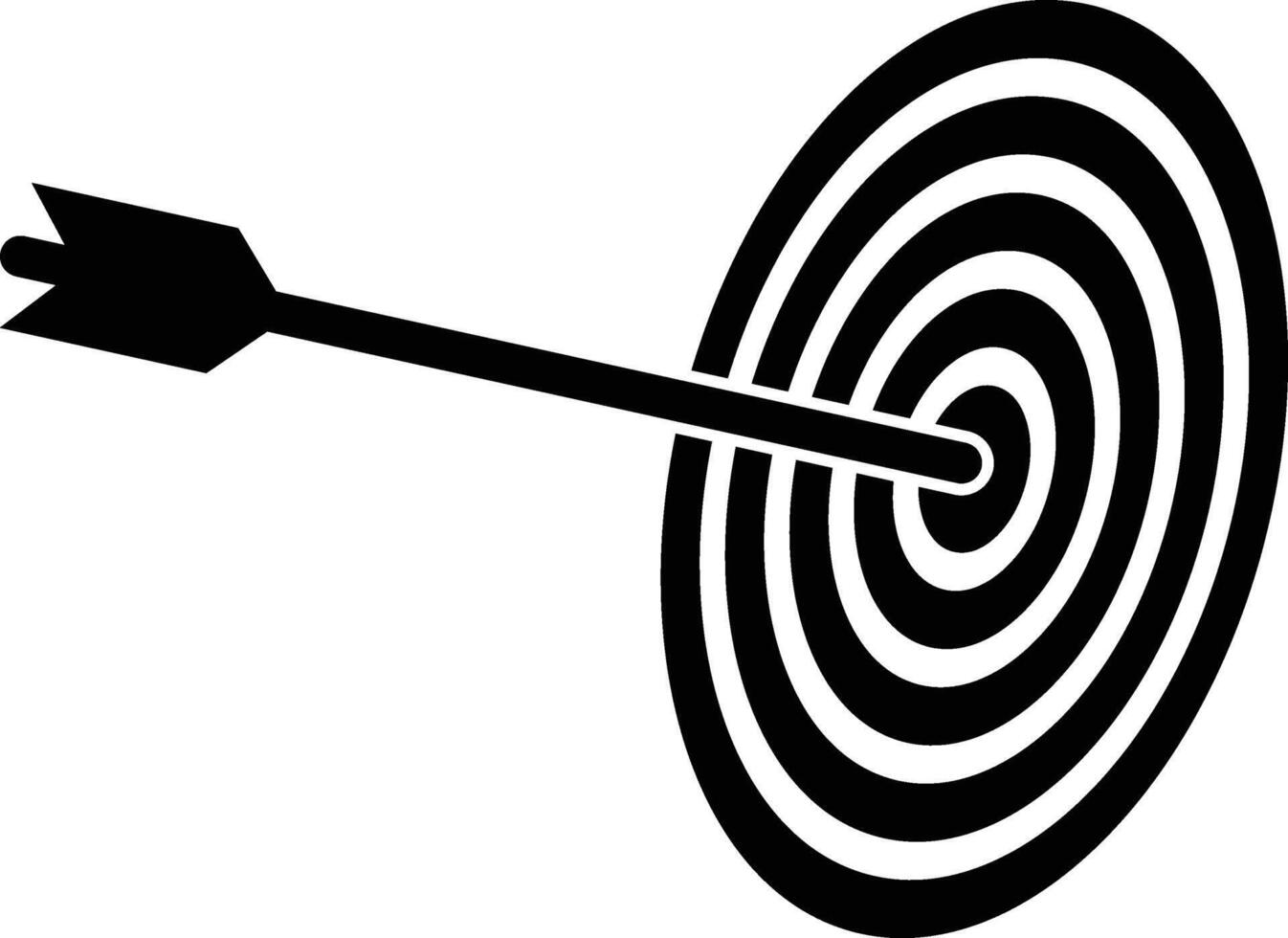 Target and Arrow Business Symbol Icon vector