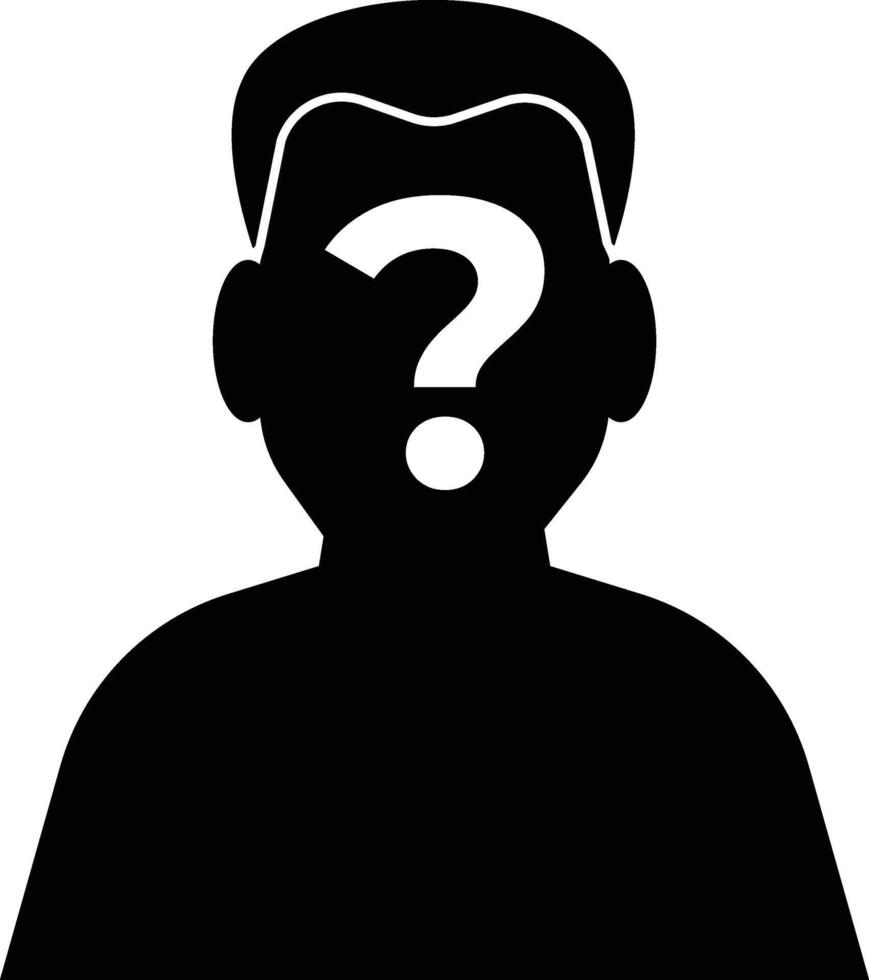 Unknown, Mystery Person Symbol Icon vector