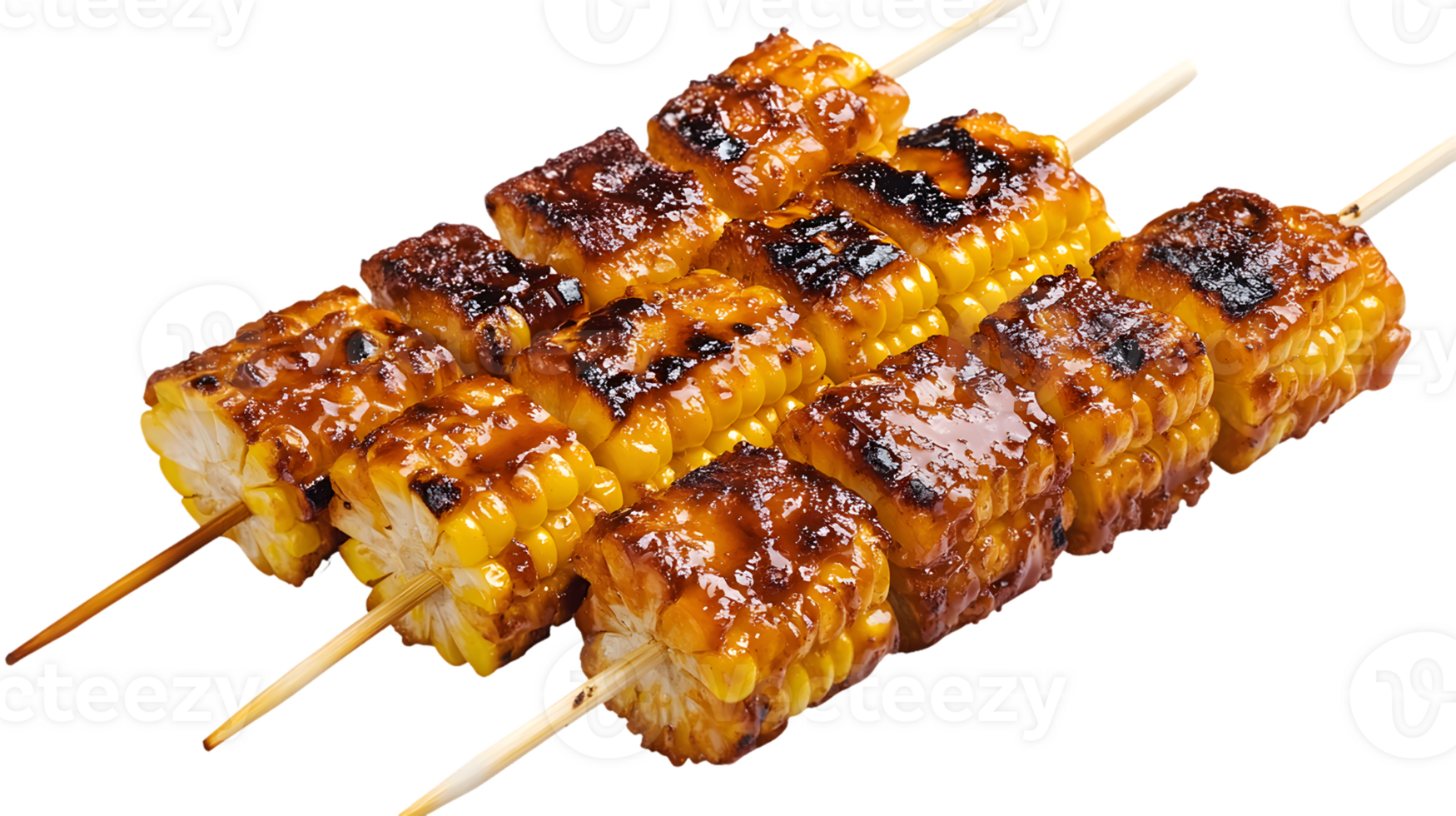 A Grilled Corn Skewers Sweet Glaze png