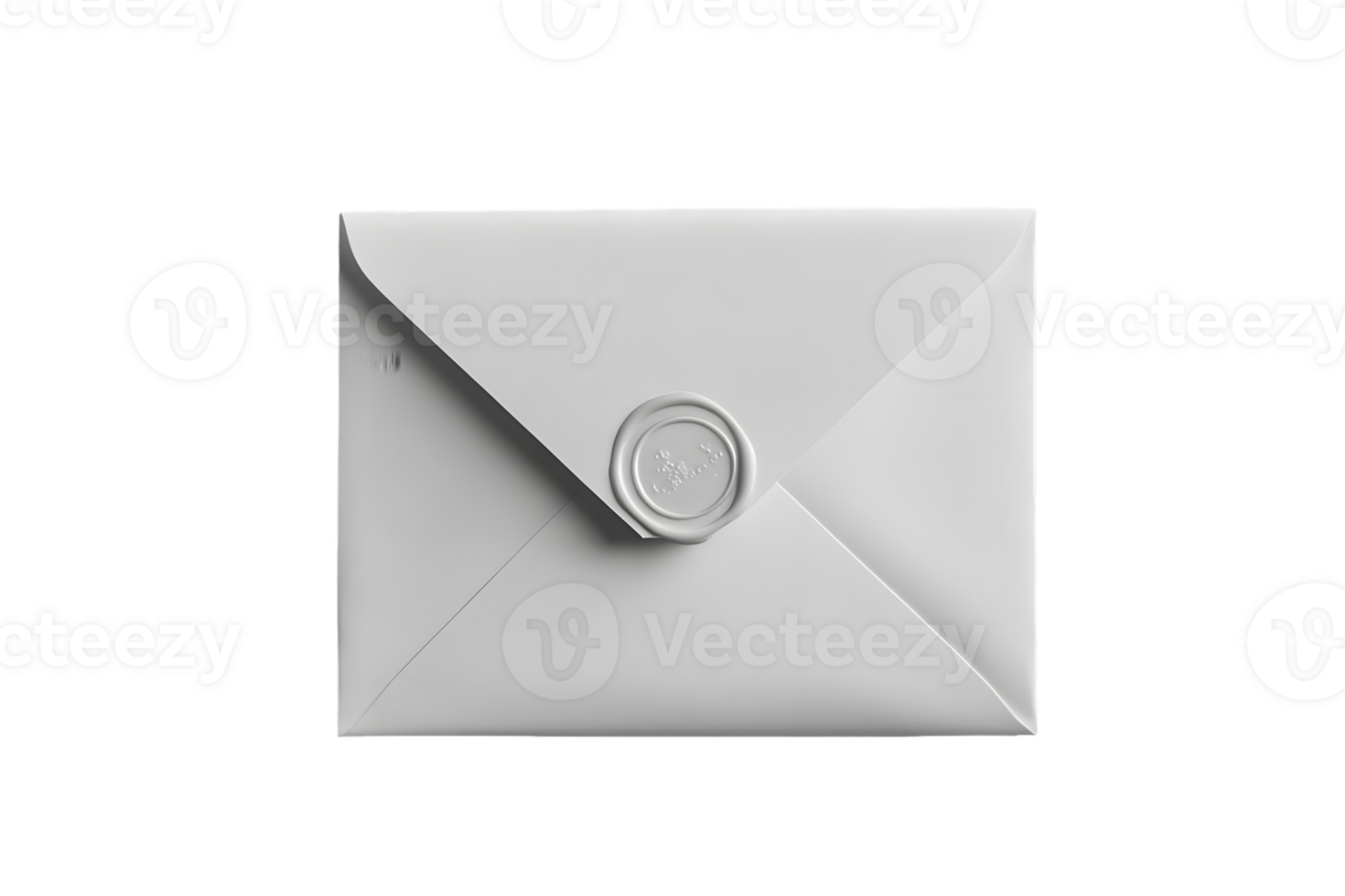 Sealed White Envelope with Wax Seal png