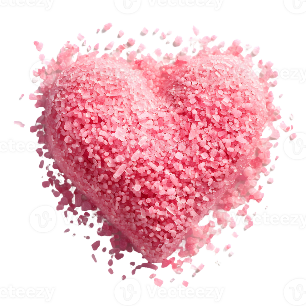 Exploding Pink Heart Abstract Image png