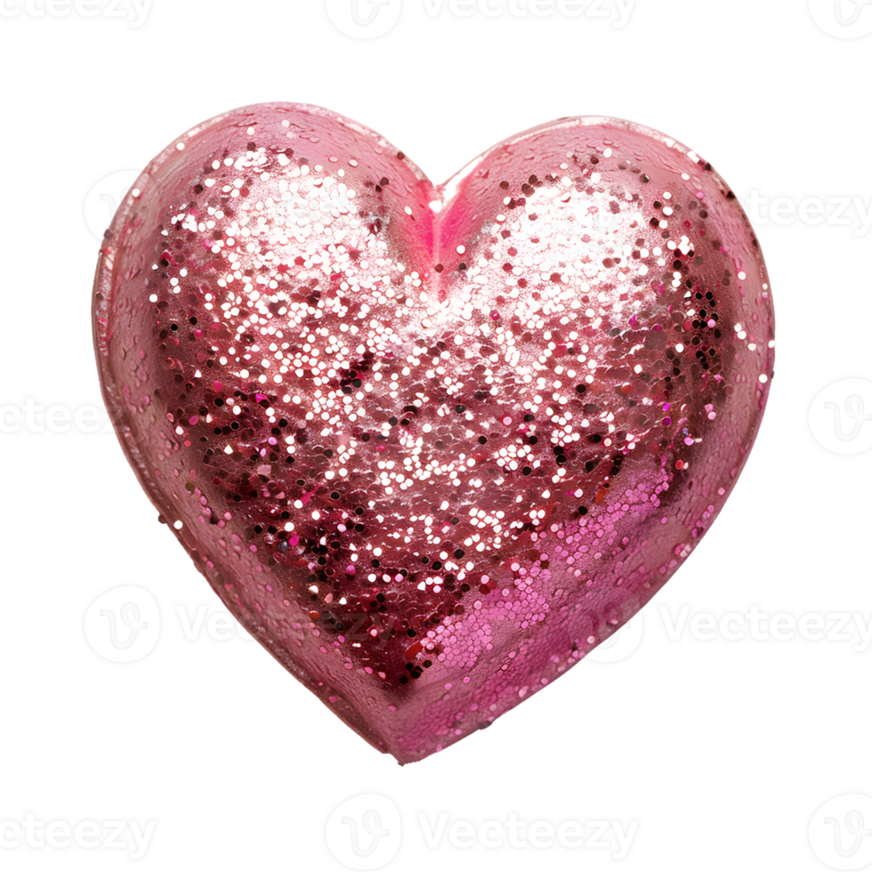 Pink Sparkling Glitter Heart png