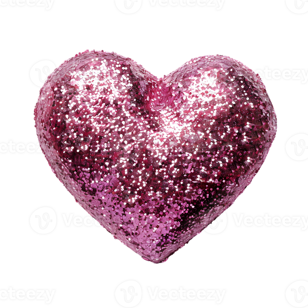 Sparkling Pink Glitter Heart Symbol png