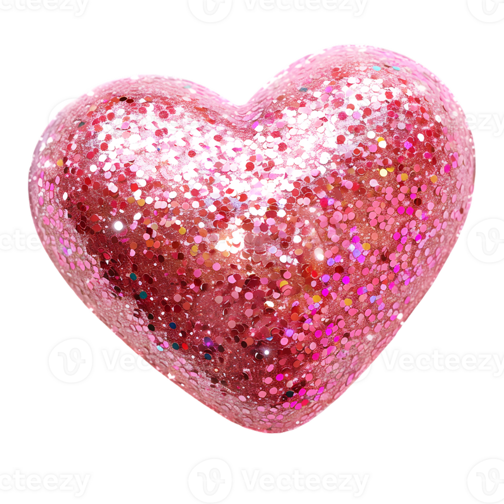 A Sparkling Pink Glitter Heart png