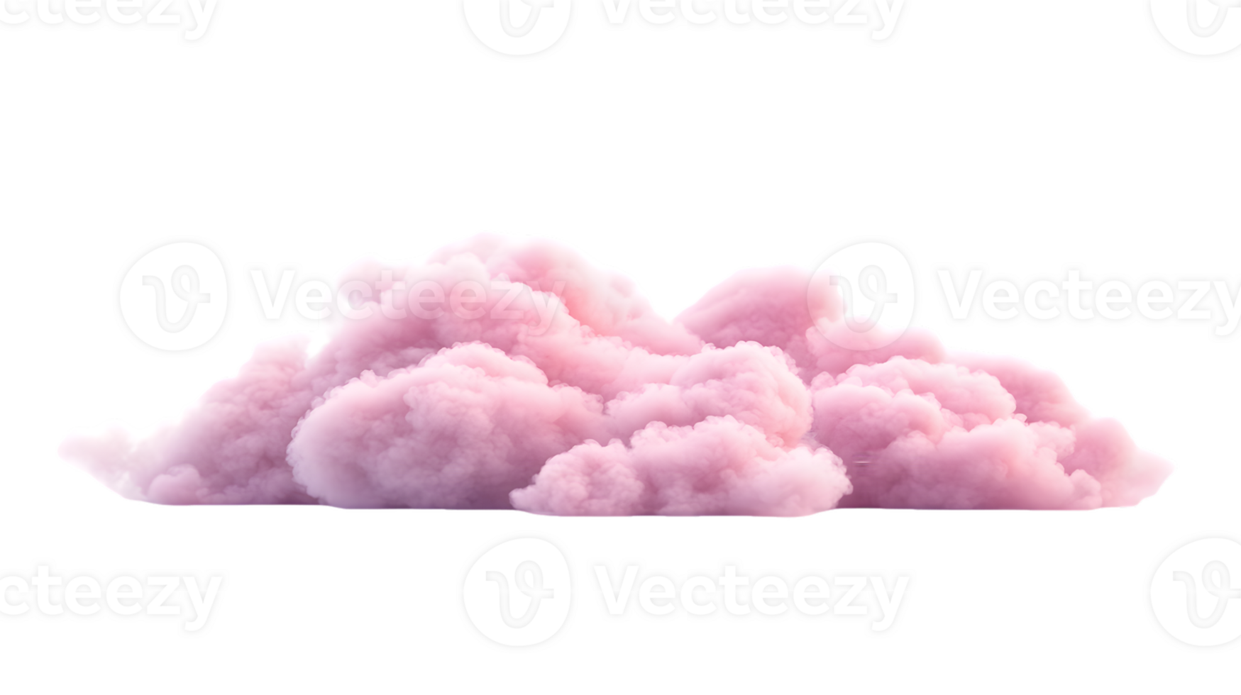 Dreamy Pink Fluffy Cloud Isolated on Black png