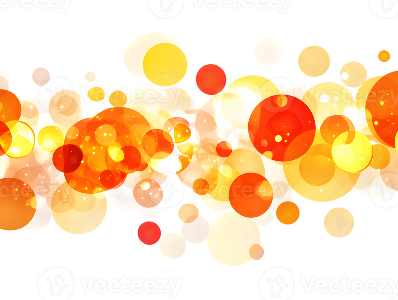 Abstract Glowing Circles in Orange Yellow and Red png