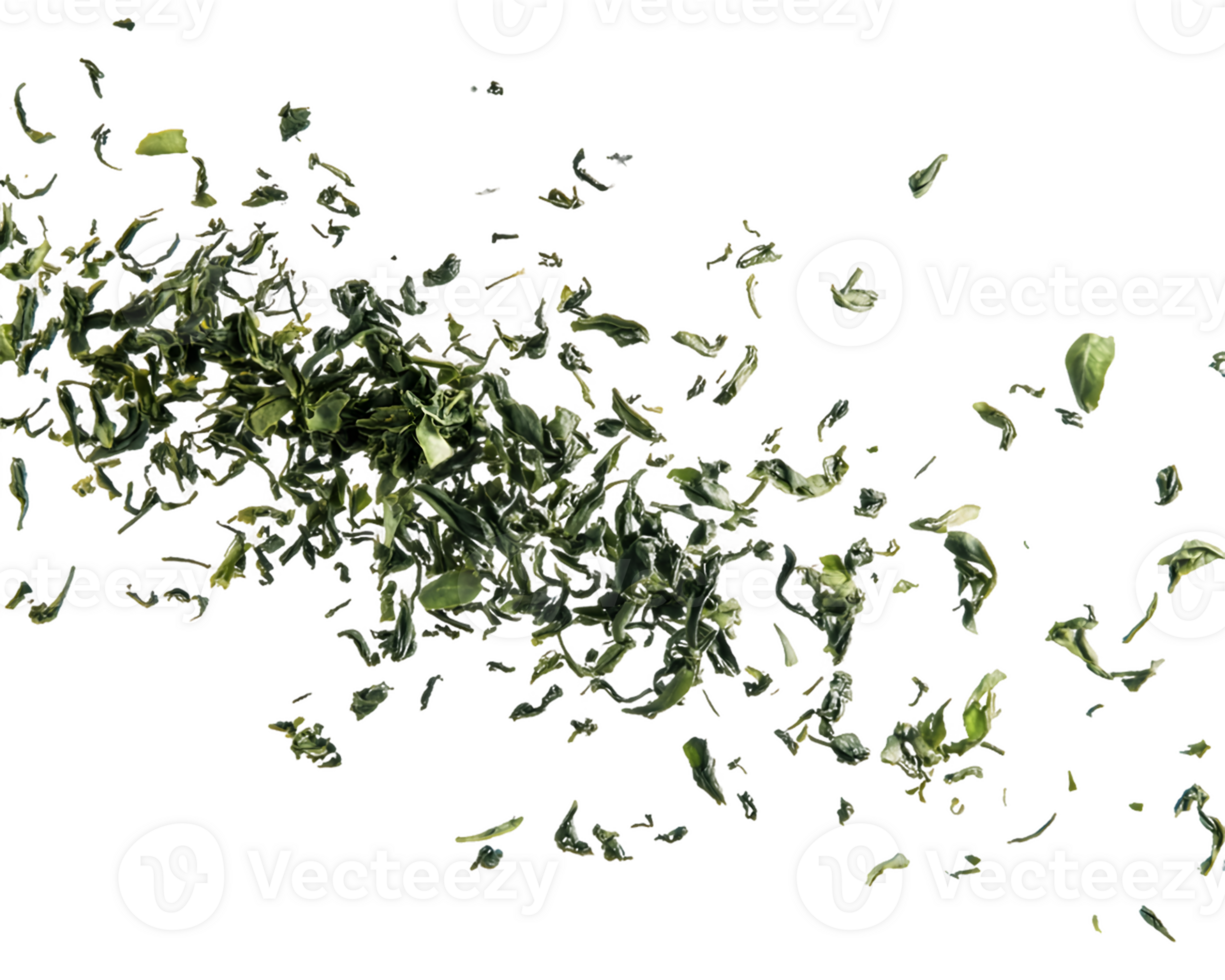 Dynamic Motion of Loose Green Tea Leaves png