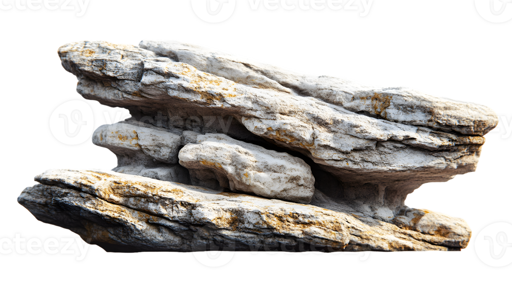 Layered Rock Formation with Textured Surface and Color Variations png