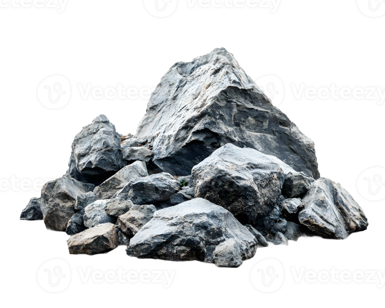 Rough Gray and Black Rocks Pile png