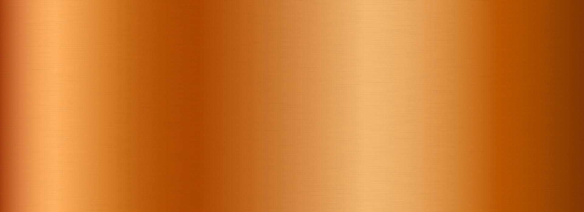 Bronze metallic gradient texture. Brass metal foil background. Wide shiny brown sheet for label, plate, sign, tag, print. Copper textured material surface. vector