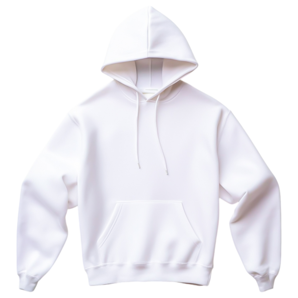 blanc sweat à capuche sur transparent png