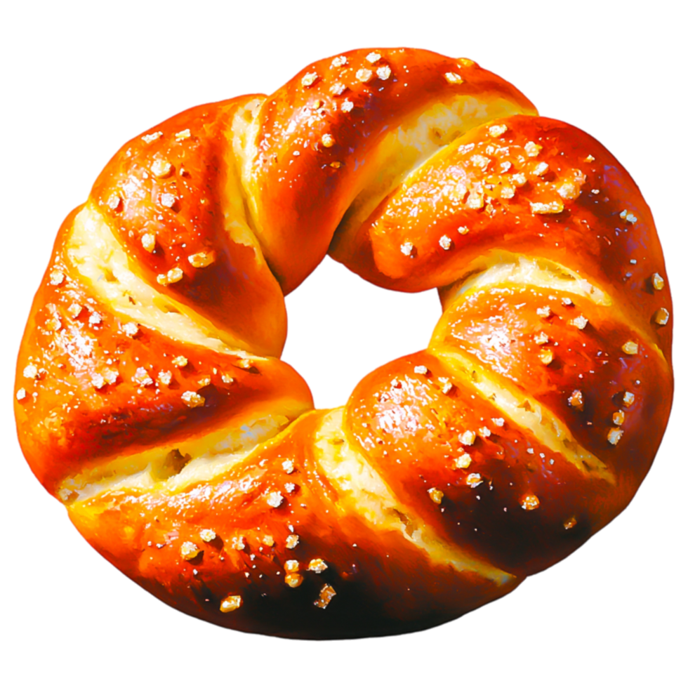 A Delicious Pretzel Bun on a png