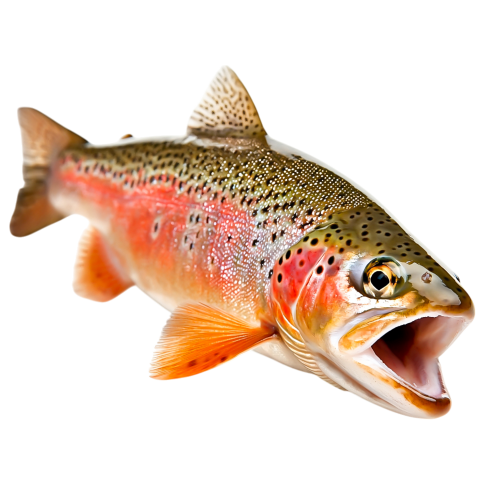 Vibrant Trout with Detailed Texture and Coloration png