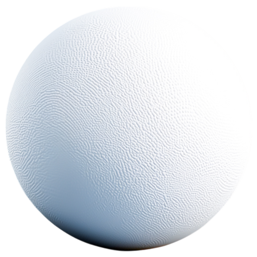Smooth White Sphere with Textured Surface png