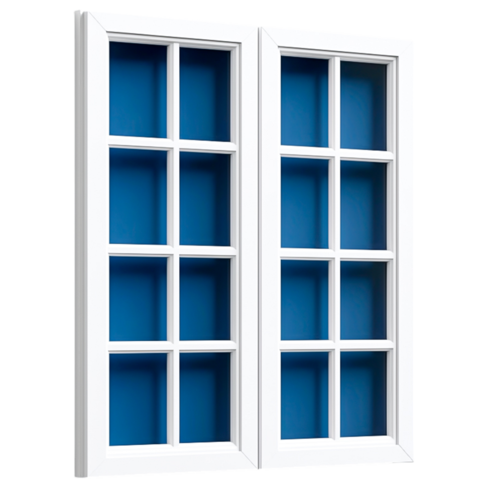 Stylish Window Design with Blue png