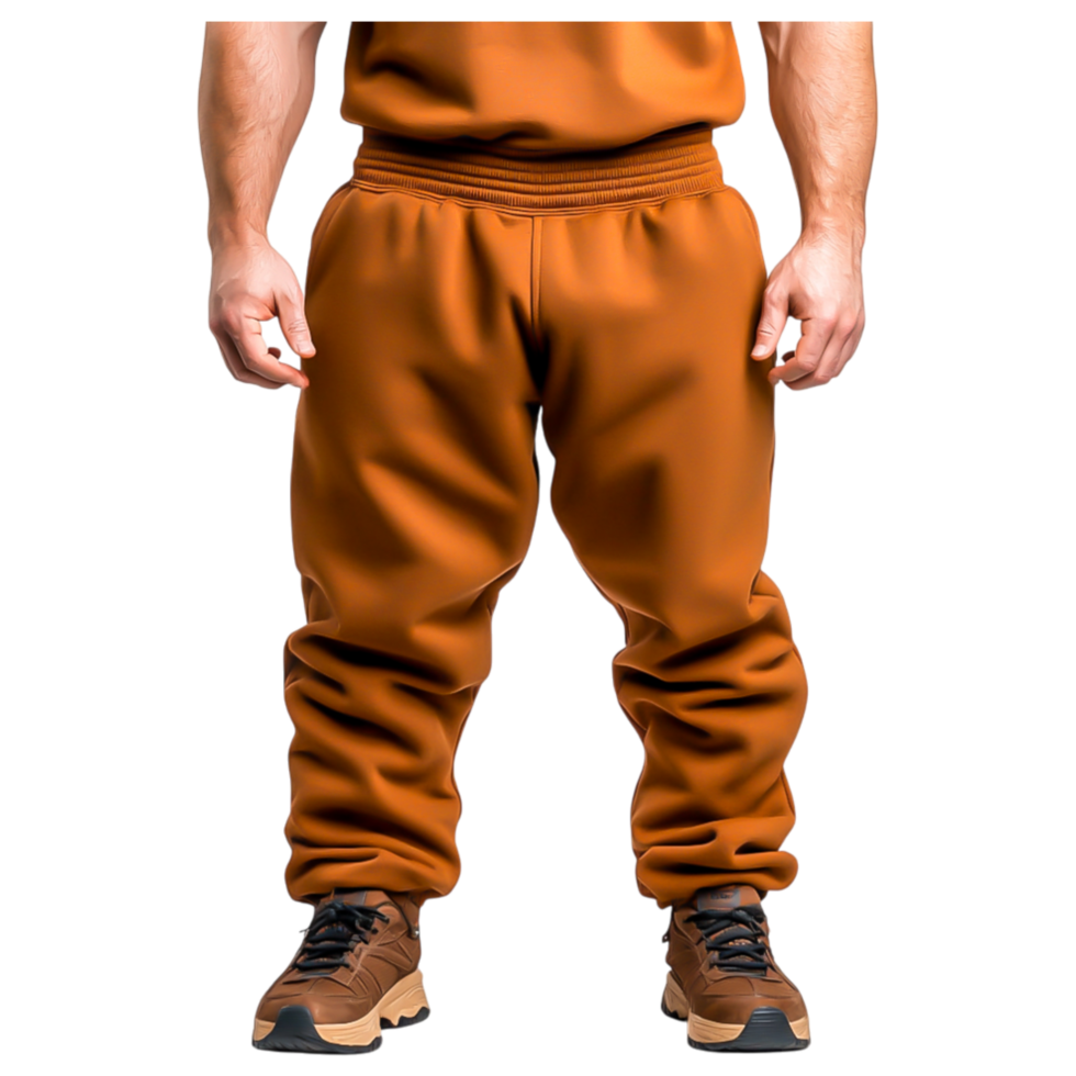 Casual Male Attire in Earthy Tones png