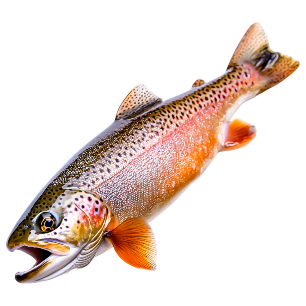 Colorful Trout Fish on a Transparent png