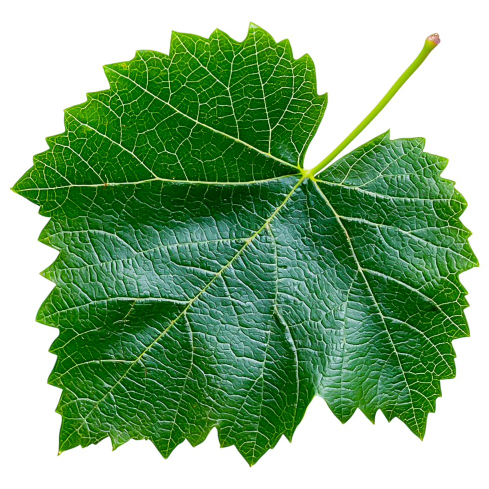 Fresh Green Leaf with Intricate Veins png