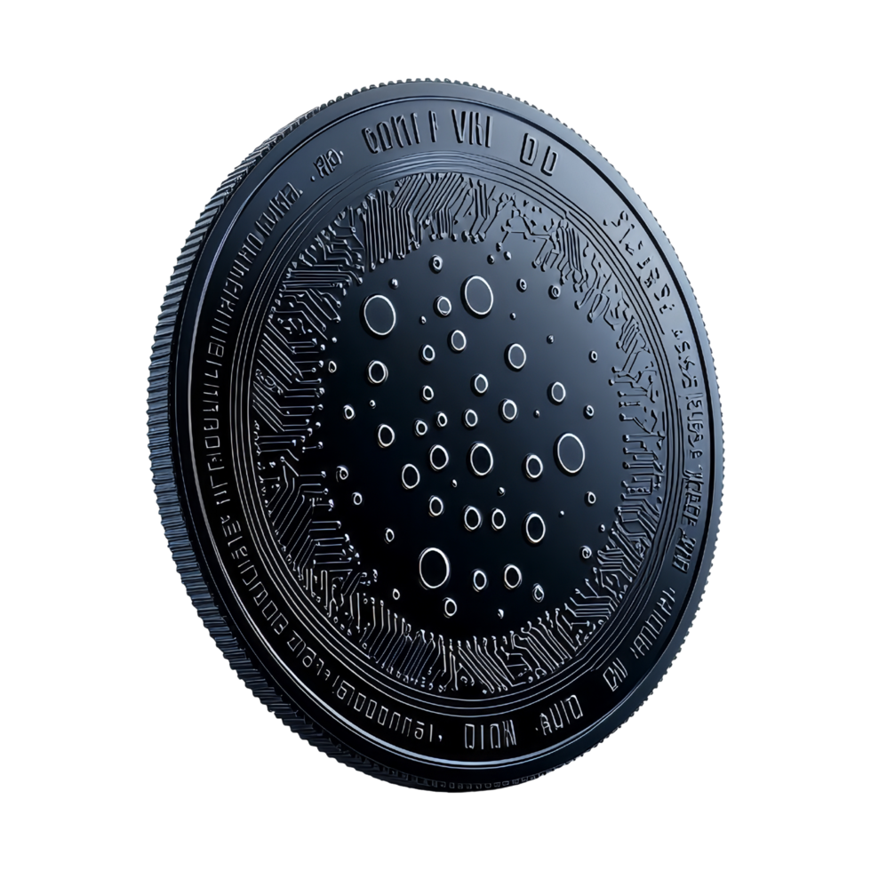 Modern coin design studio 3d model minimalist close-up png