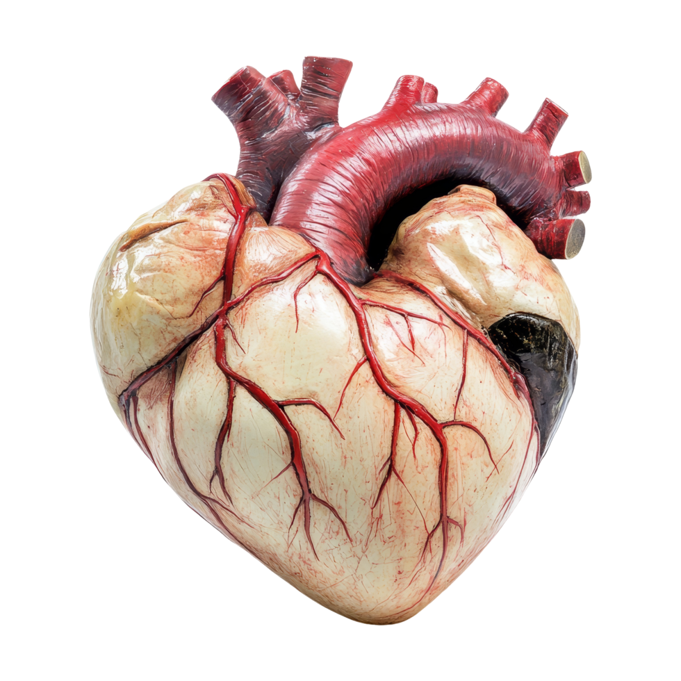 3d heart model in medical lab for science learning png