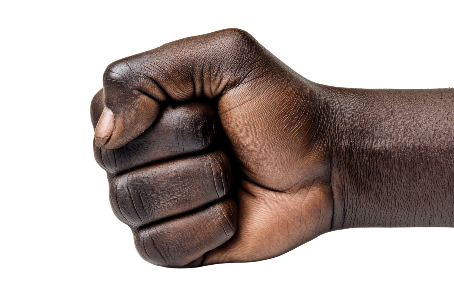Fist clenching action studio hand image isolated close-up png