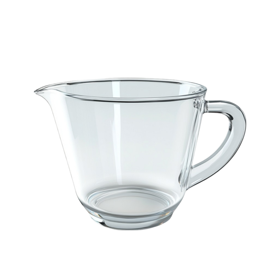 Clear Glass Pitcher with Handle for Drinks and Serving png