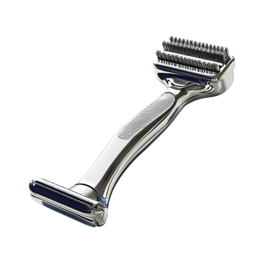 Premium Metal Razor with Ergonomic Handle for Shaving png