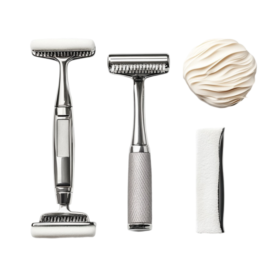 Stylish Vintage Razor Set with Accessories png