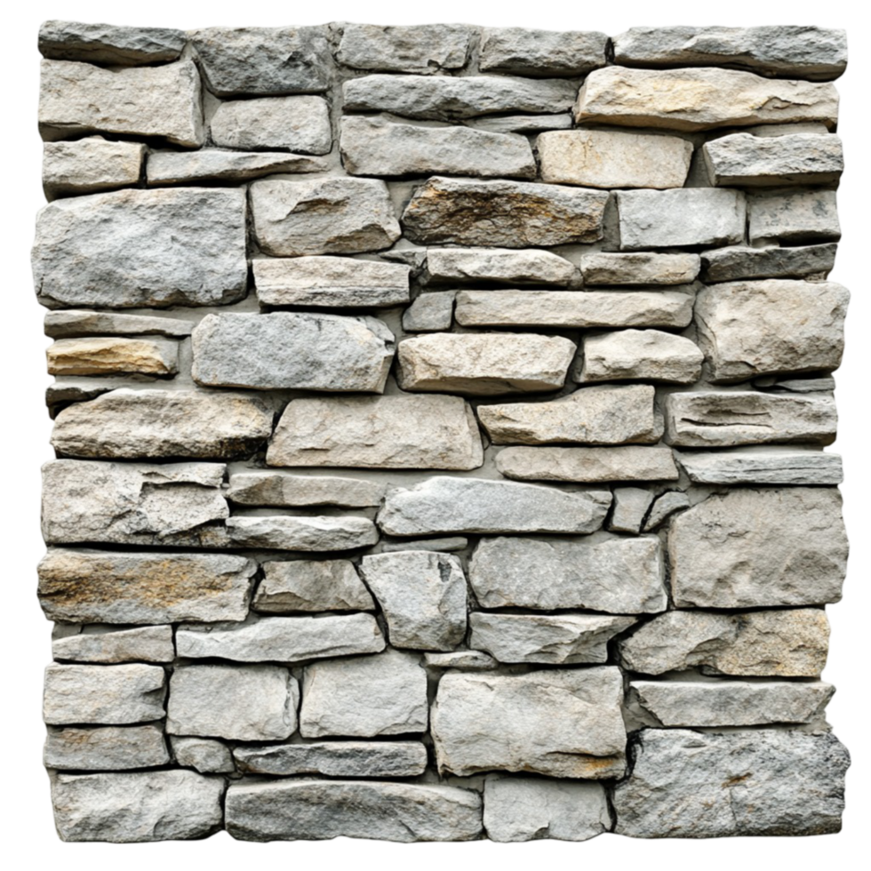 Rustic Stone Wall Texture for Architecture png